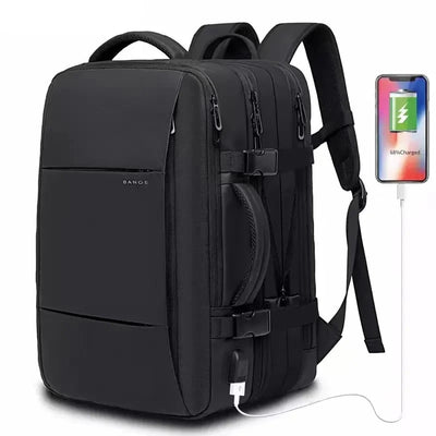 Backpack School Expandable USB Bag